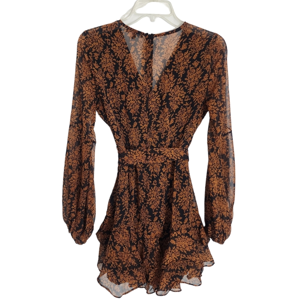 Fashion Nova Wildflower Longsleeve V Neck Mini Dress Size‎ Small - Picture 10 of 16